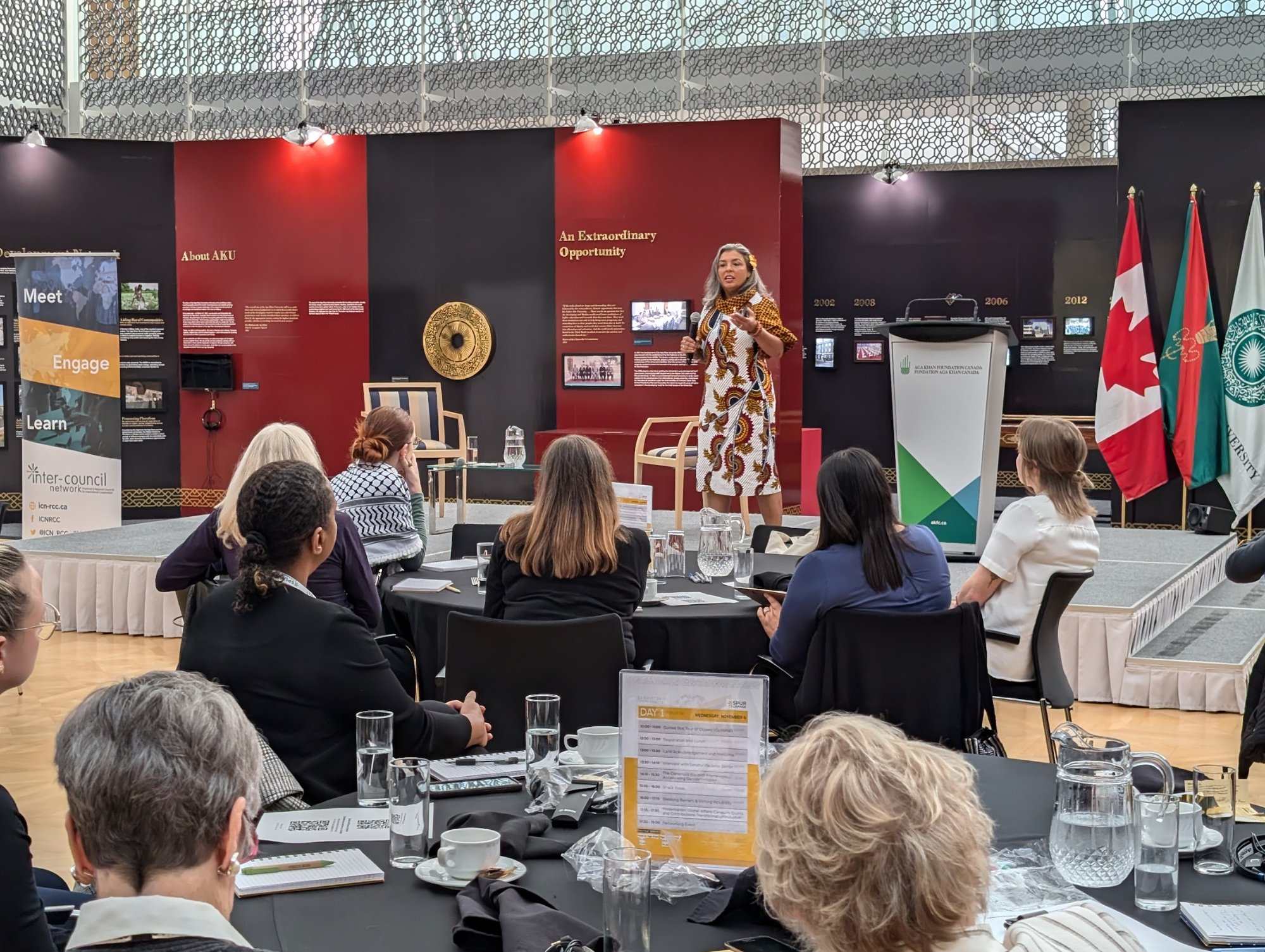 Karen Craggs speaking at the Aga Khan Foundation