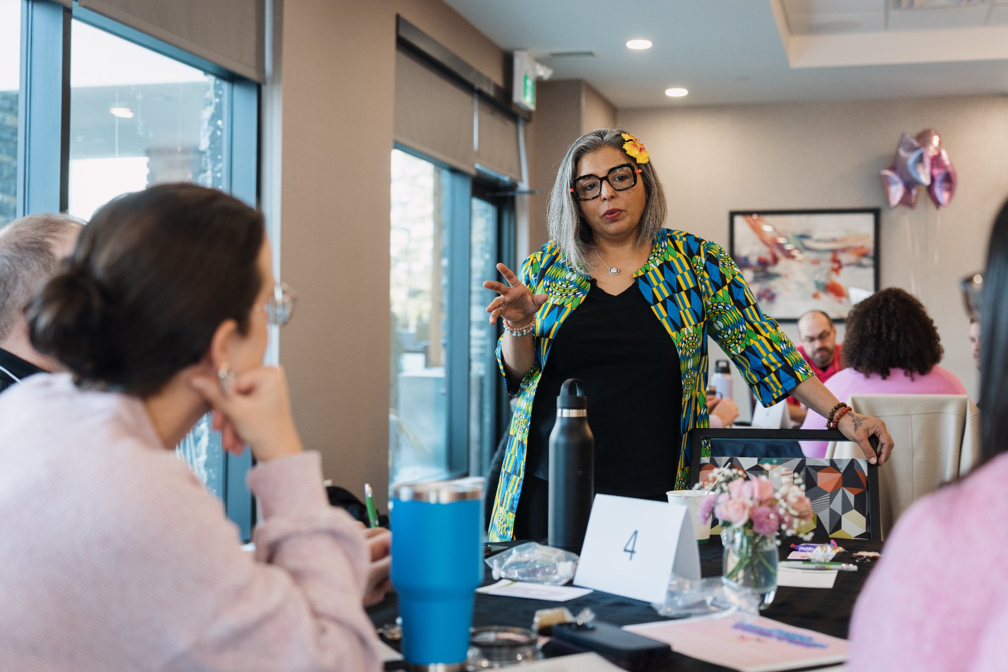 Karen Craggs engaging with workshop participants